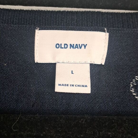 Navy and White Polka Dot Sweater - Picture 2 of 3